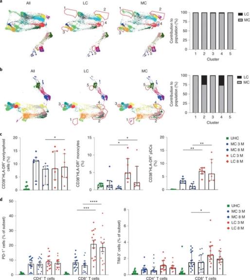 Immunological dysfunction persists for 8 months following initial mild-to-moderate SARS-CoV-2 infection