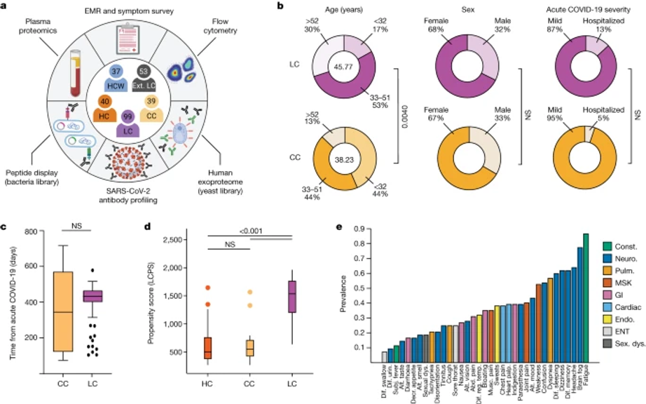 Distinguishing features of long COVID identified through immune profiling