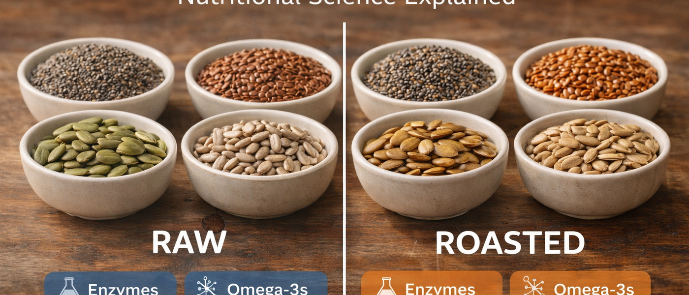 Raw vs Roasted Seeds Comparison