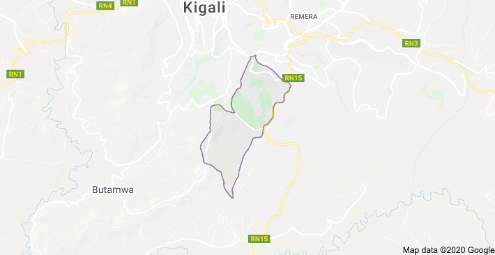 map of Kigali, Rwanda