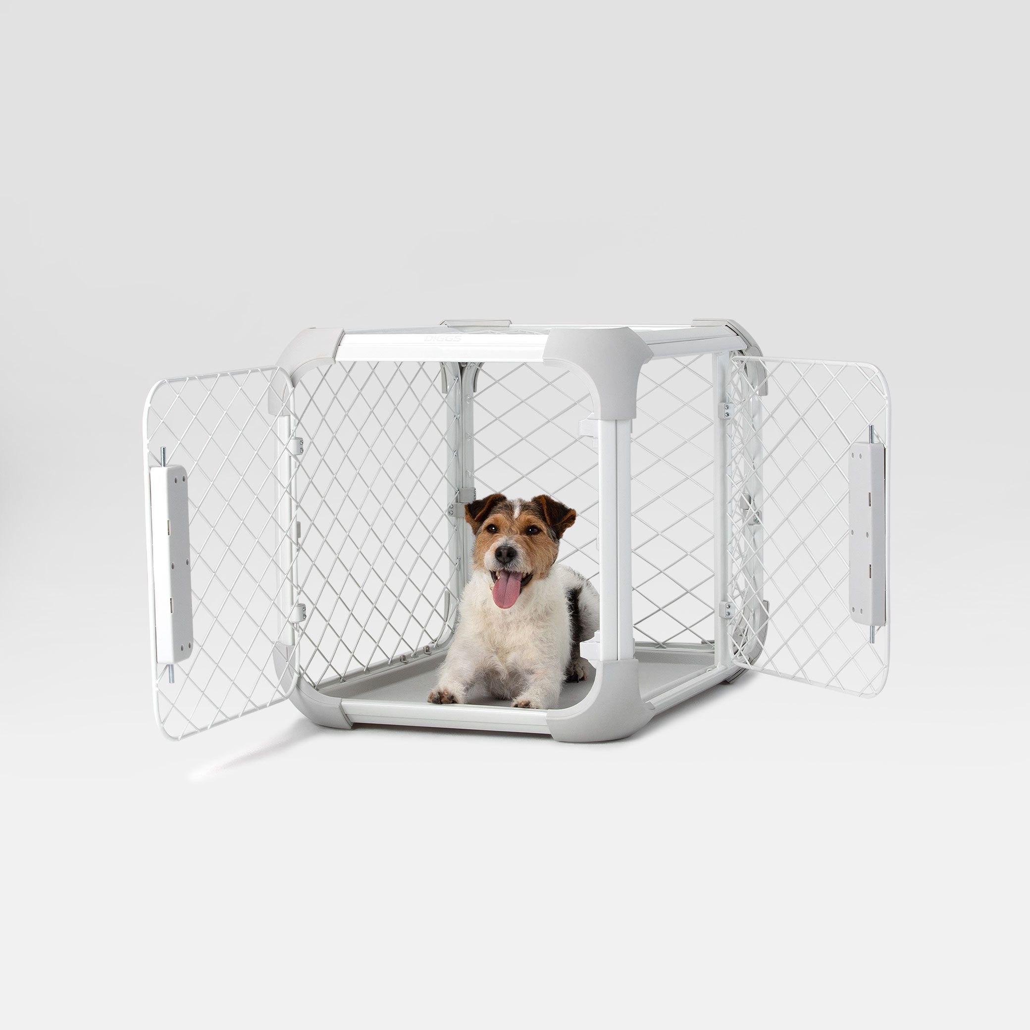 dog crate with attached pen
