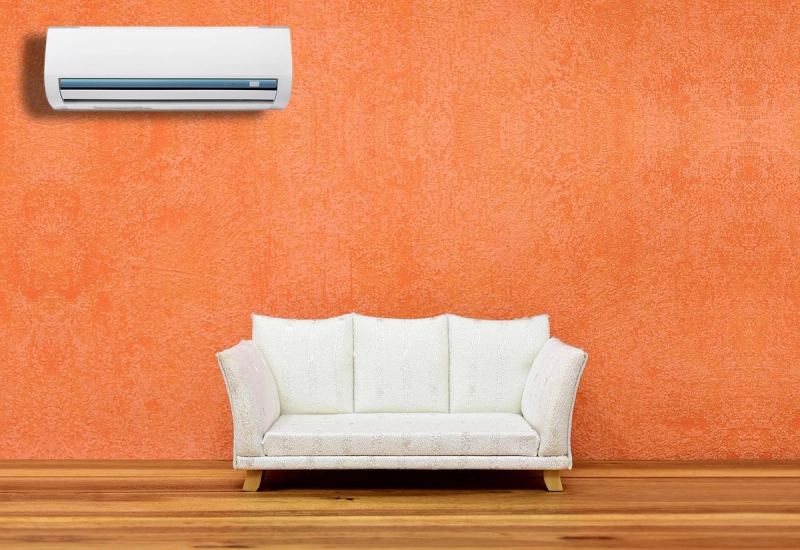 Ilustrasi service ac gading serpong — unit AC split terpasang di ruangan