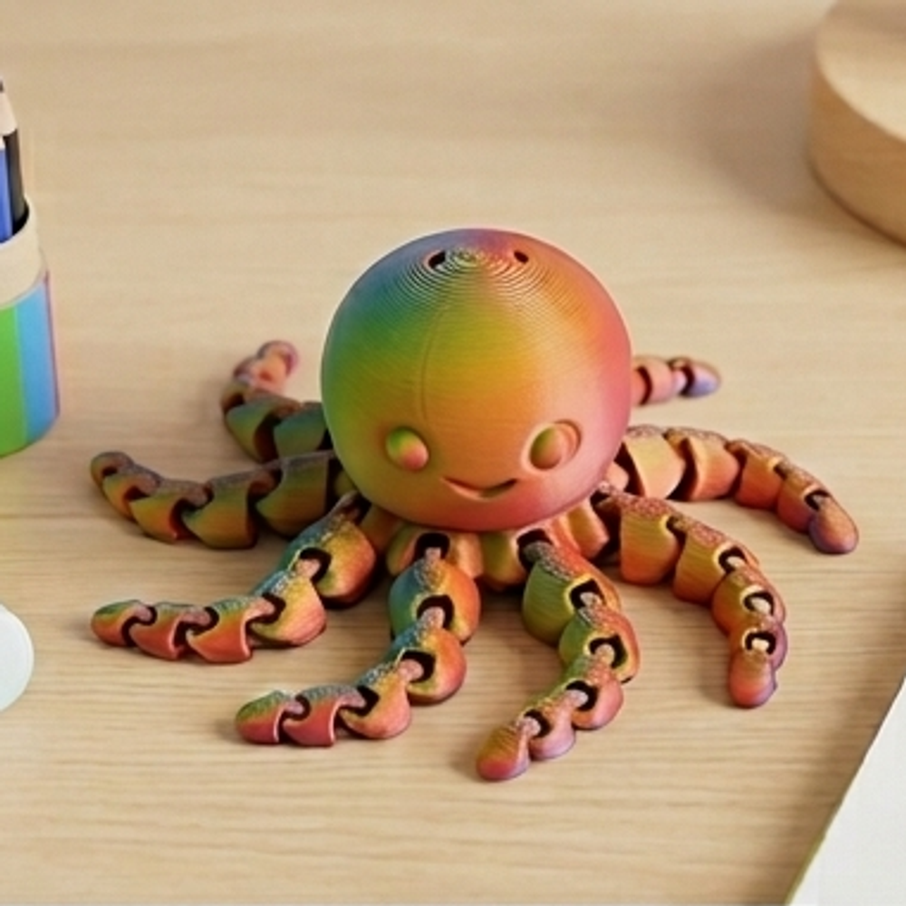 Wobbly the Mini Octopus โ Articulated 3D Print โ photo 2