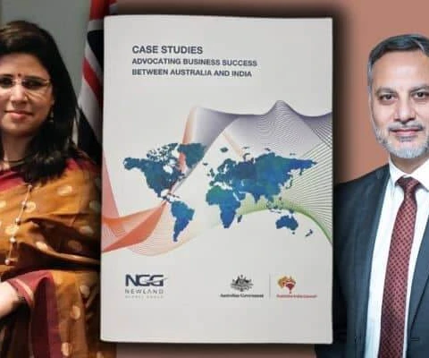 Newland Global Group's compendium of business case studies between India and Australia by Dipen Rughani and Natasha Jha Bhaskar