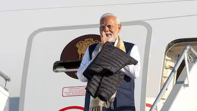 n this image via PMO on June 17, 2025, Prime Minister Narendra Modi arrives at Calgary airport in Canada.