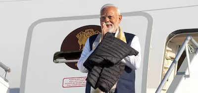 n this image via PMO on June 17, 2025, Prime Minister Narendra Modi arrives at Calgary airport in Canada.