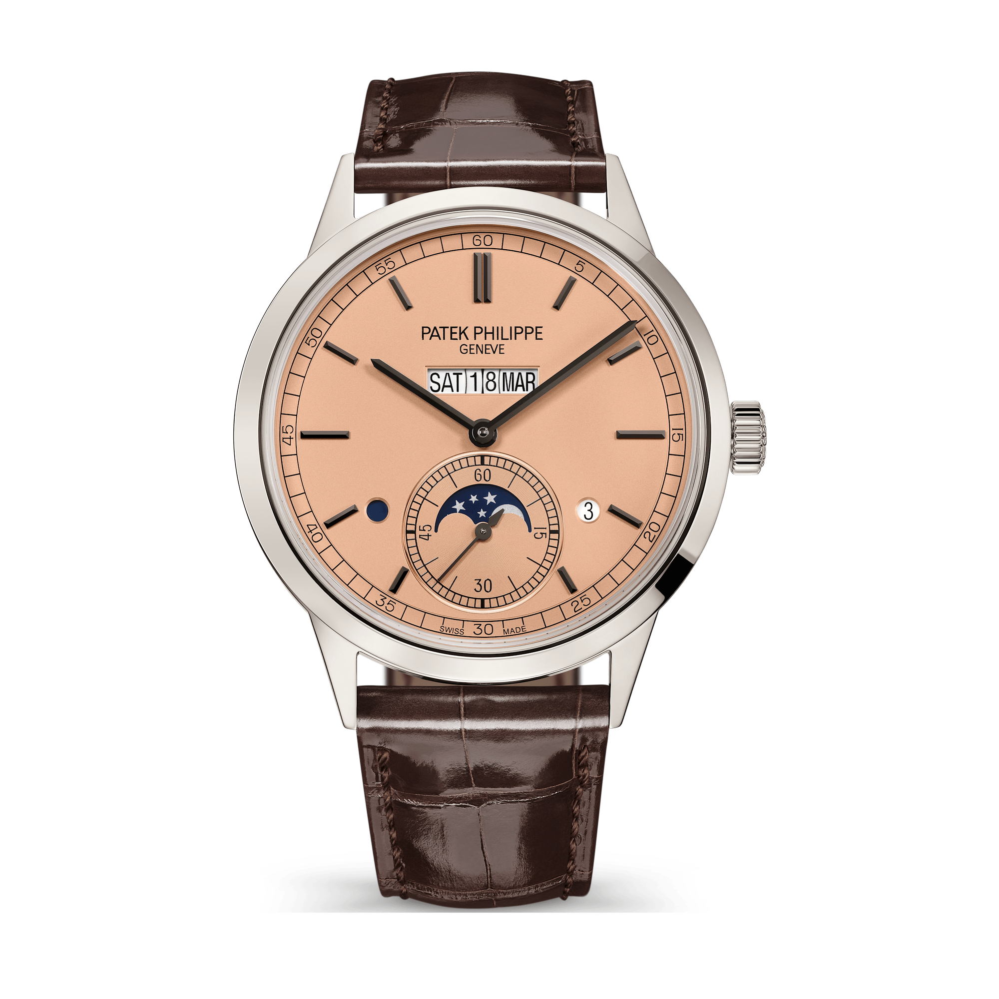 Patek Philippe Grand Complications Rose Gold Platinum Alligator Leather 41.3mm