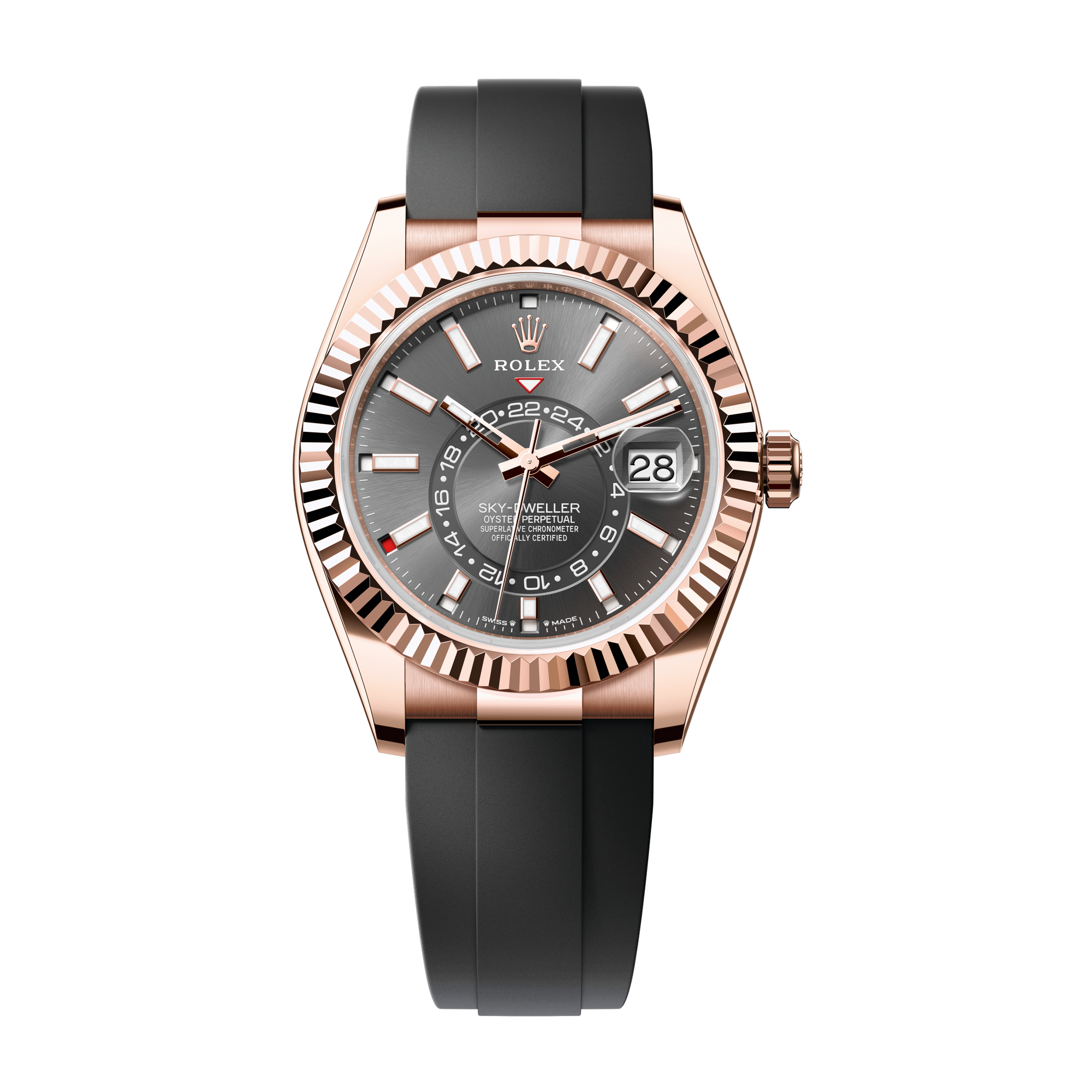 Rolex Sky-Dweller Dark Grey Rose Gold Rubber 42mm