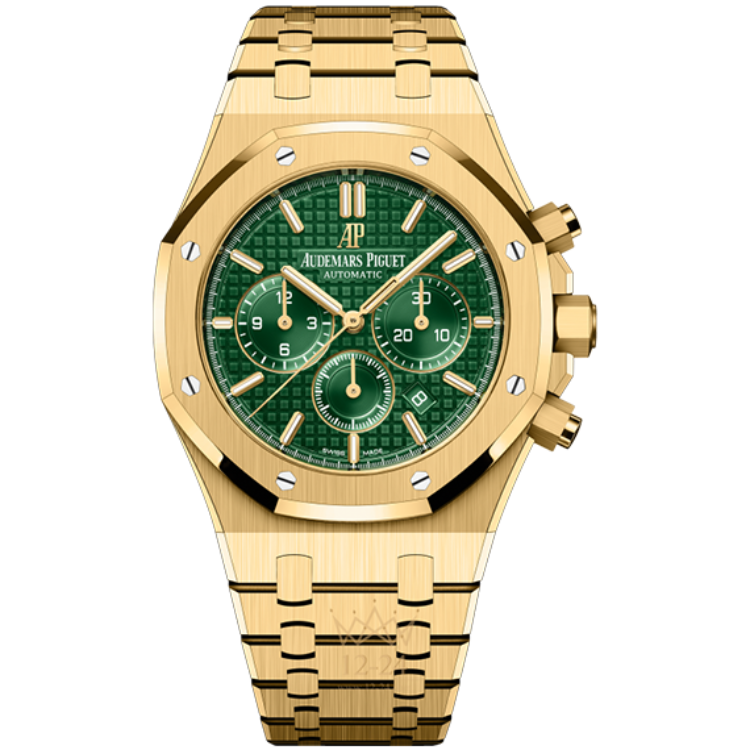 Audemars Piguet Royal Oak Chronograph Green Yellow Gold 41mm