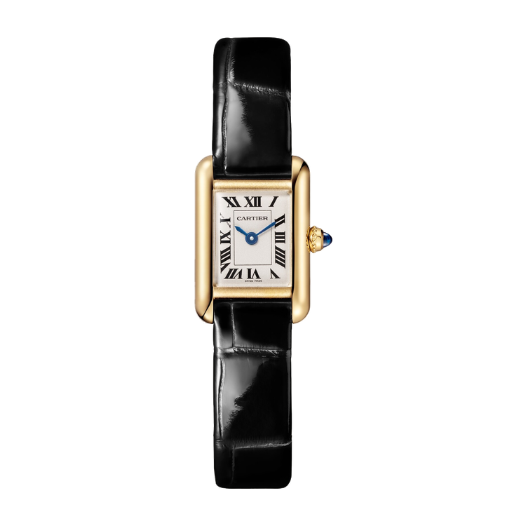 Cartier Tank Louis Cartier Silver Yellow Gold Alligator Leather 16.5mm