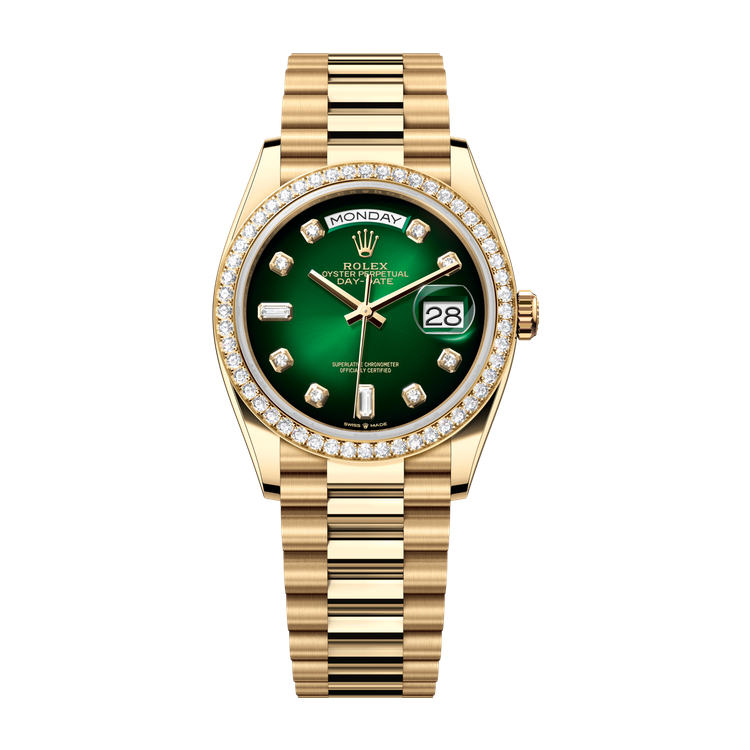 Rolex Day-Date 36 Green Yellow Gold 36mm