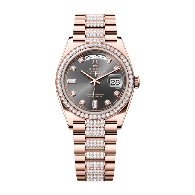 Rolex Day-Date 36 Dark Grey Rose Gold 36mm
