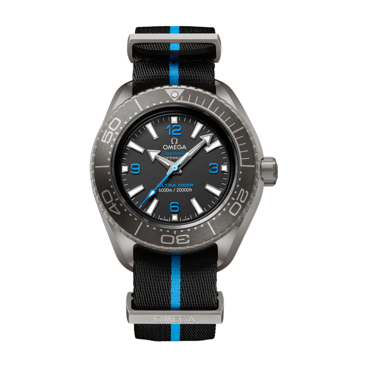 Omega "Ultra Deep" Seamaster Planet Ocean 6000M Black Titanium Fabric 45.5mm