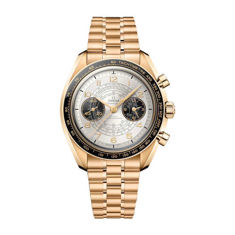 Omega "Paris 2024" Speedmaster Chronoscope Silver Yellow Gold 43mm