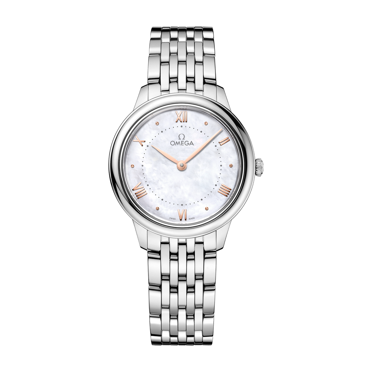 Omega De Ville Prestige White Steel 30mm