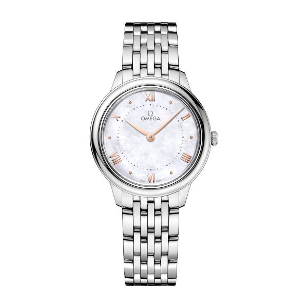 Omega De Ville Prestige White Steel 30mm