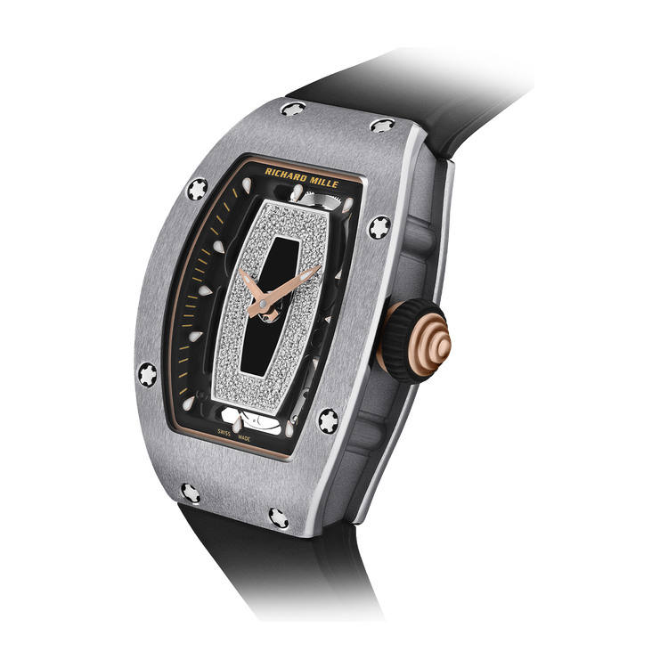 Richard Mille RM 07-01 Diamond Pave White Gold Rubber 31.4mm