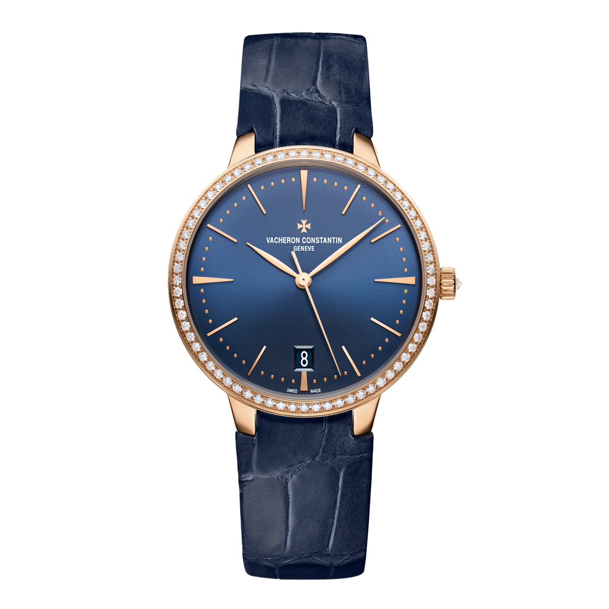 Vacheron Constantin Patrimony Self-winding Blue Rose Gold Alligator Leather 36.5mm