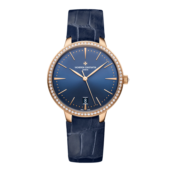 Vacheron Constantin Patrimony Self-winding Blue Rose Gold Alligator Leather 36.5mm