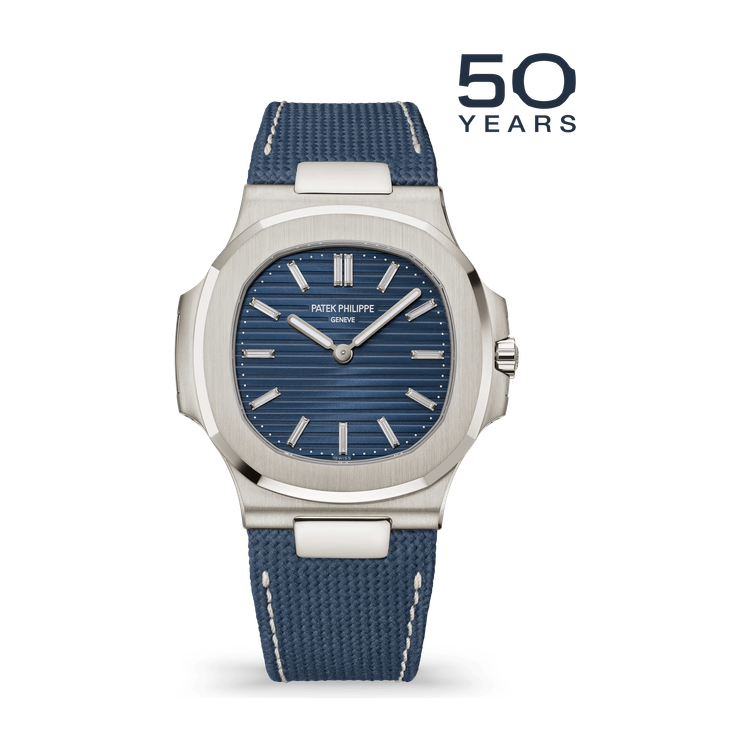 Patek Philippe Nautilus Blue White Gold Rubber 41mm
