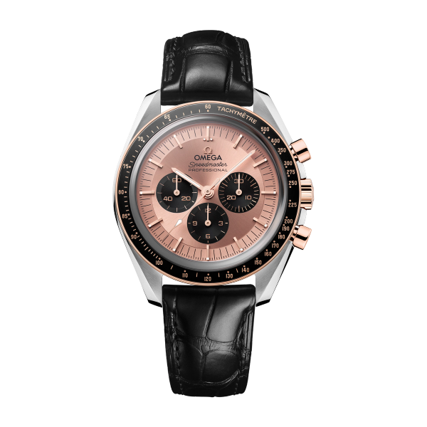 Omega Speedmaster Moonwatch Professional Pink Two-Tone Alligator Leather 42mm