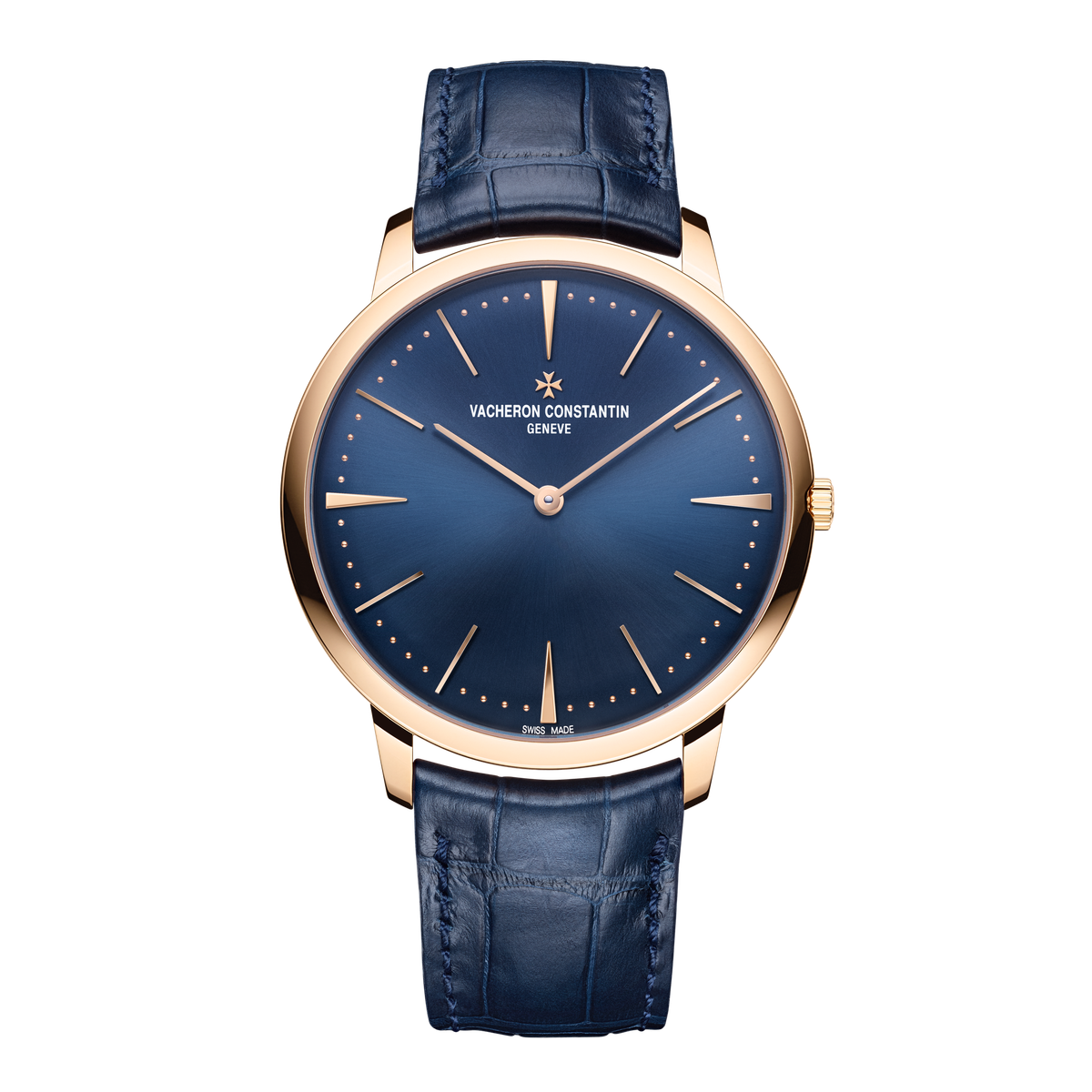 Vacheron Constantin Patrimony Manual-winding Blue Rose Gold Alligator Leather 40mm