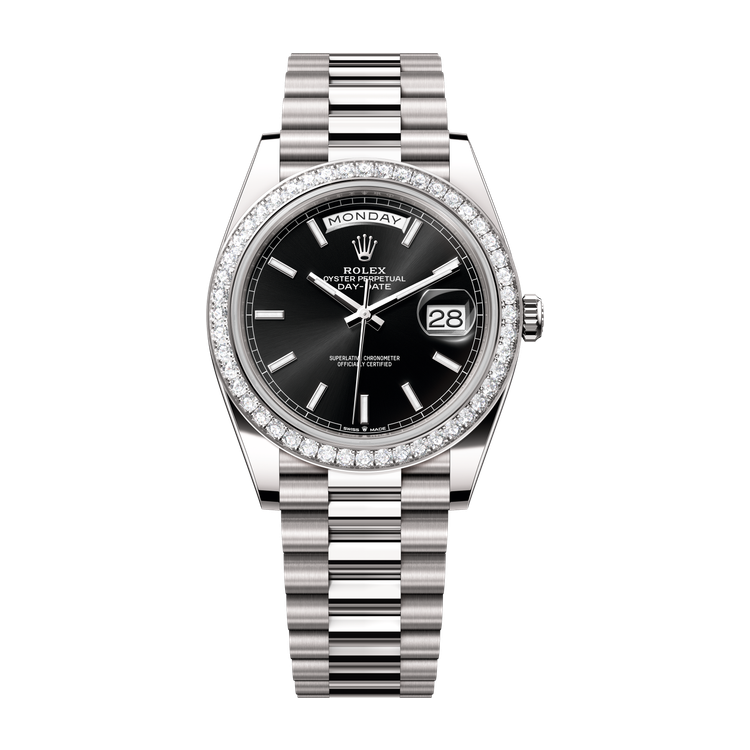 Rolex Day-Date 40 Black White Gold 40mm