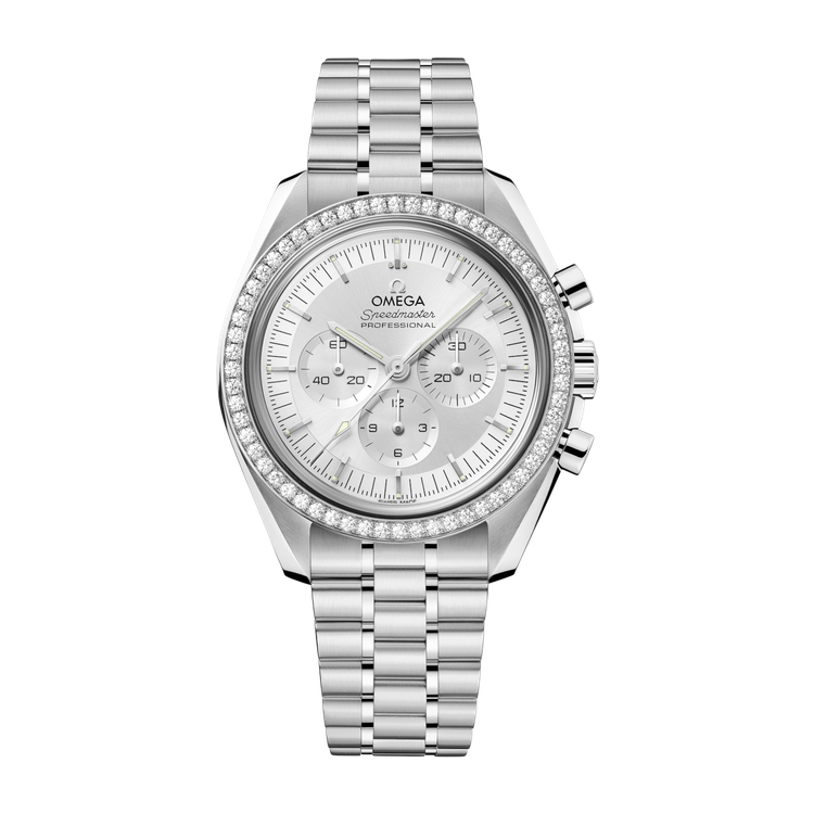 Omega Speedmaster Moonwatch Professional Silver White Gold 42mm