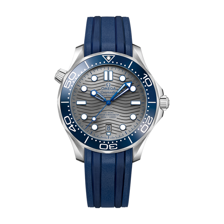 Omega Seamaster Diver 300M Grey Steel Rubber 42mm
