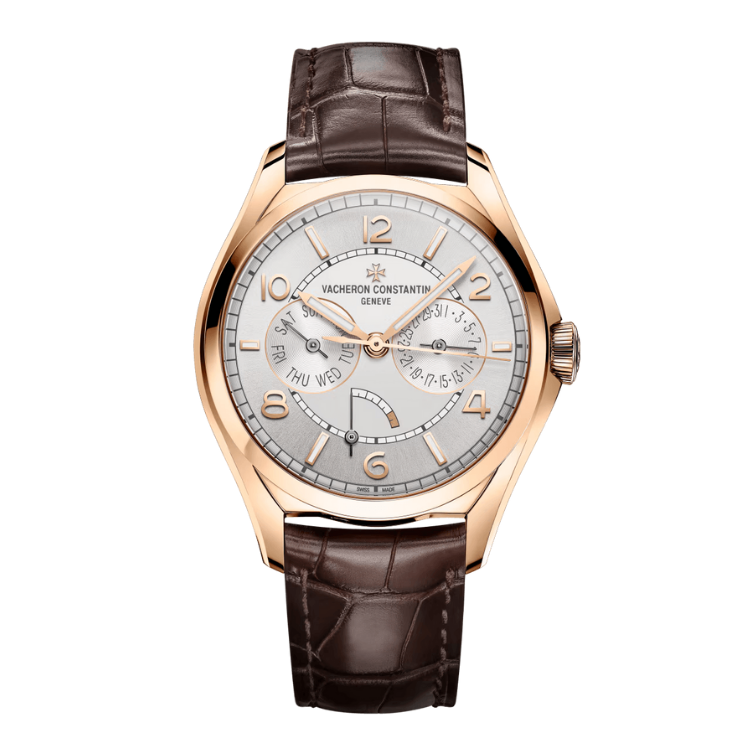 Vacheron Constantin Fiftysix Day-date Silver Rose Gold Alligator Leather 40mm