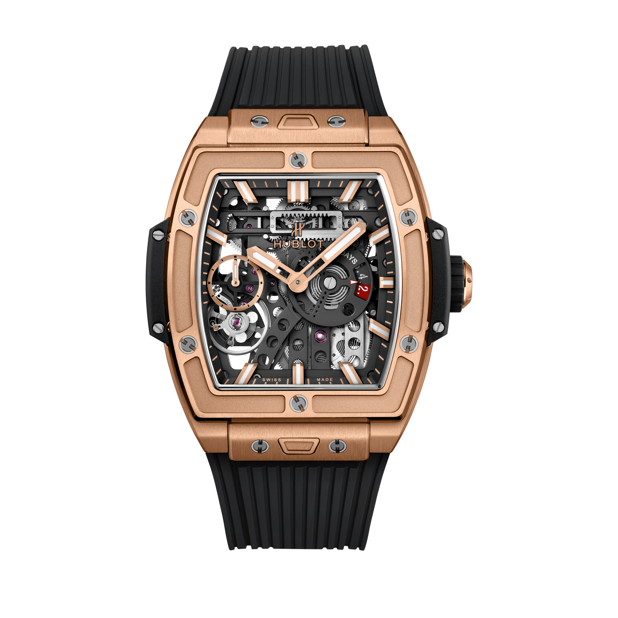 Hublot Spirit of Big Bang Meca-10 Skeleton King Gold Rubber 45mm
