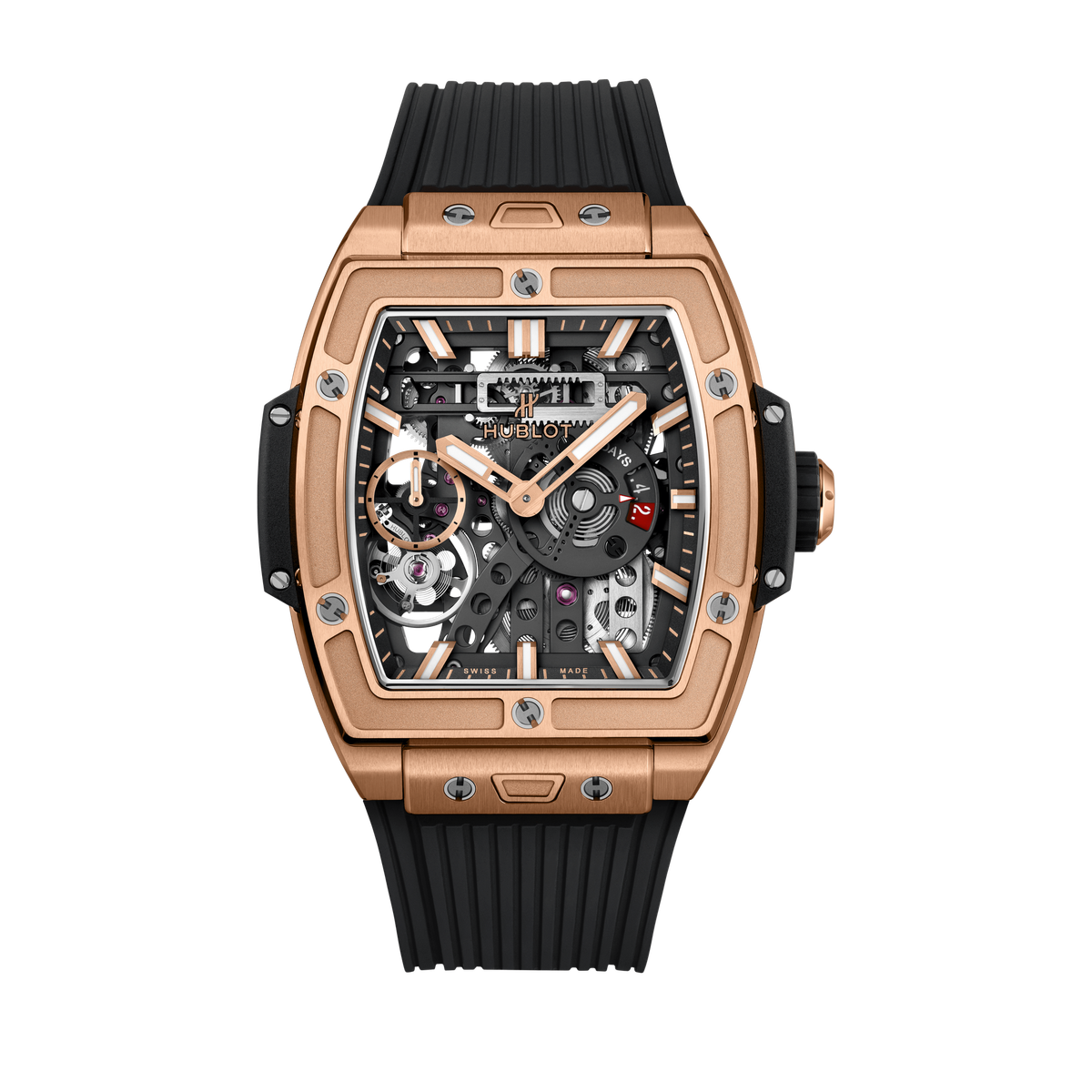 Hublot Spirit of Big Bang Meca-10 Skeleton King Gold Rubber 45mm