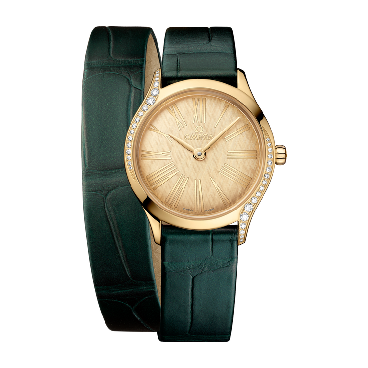 Omega De Ville Mini Trésor Yellow Gold Alligator Leather 26mm