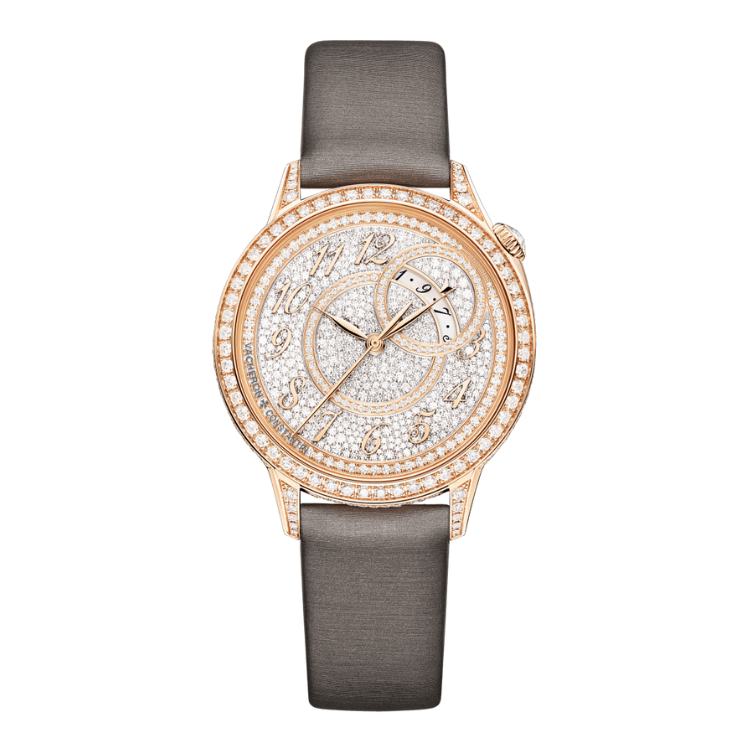 Vacheron Constantin Égérie Self-winding Diamond Pave Rose Gold Fabric 35mm