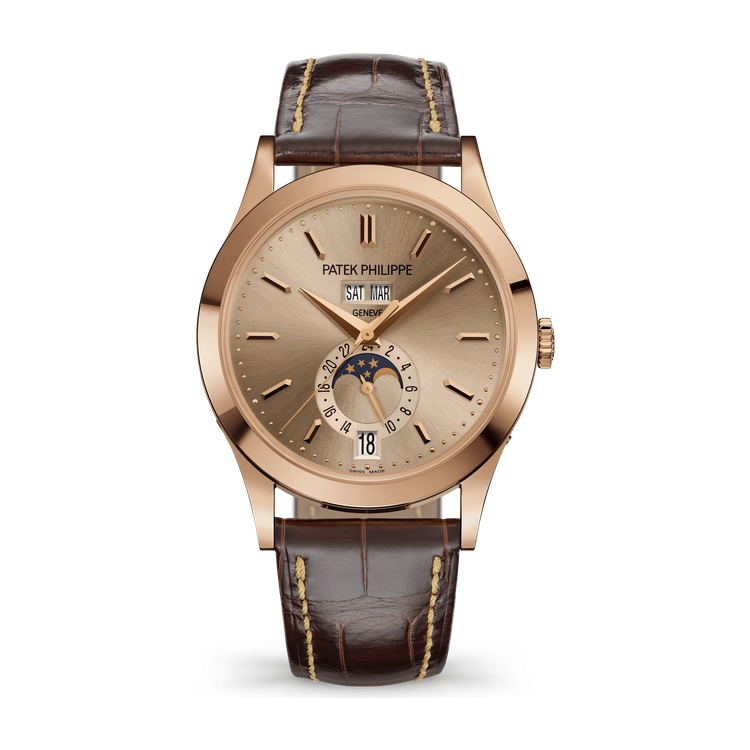 Patek Philippe Complications Cream Rose Gold Alligator Leather 38.5mm