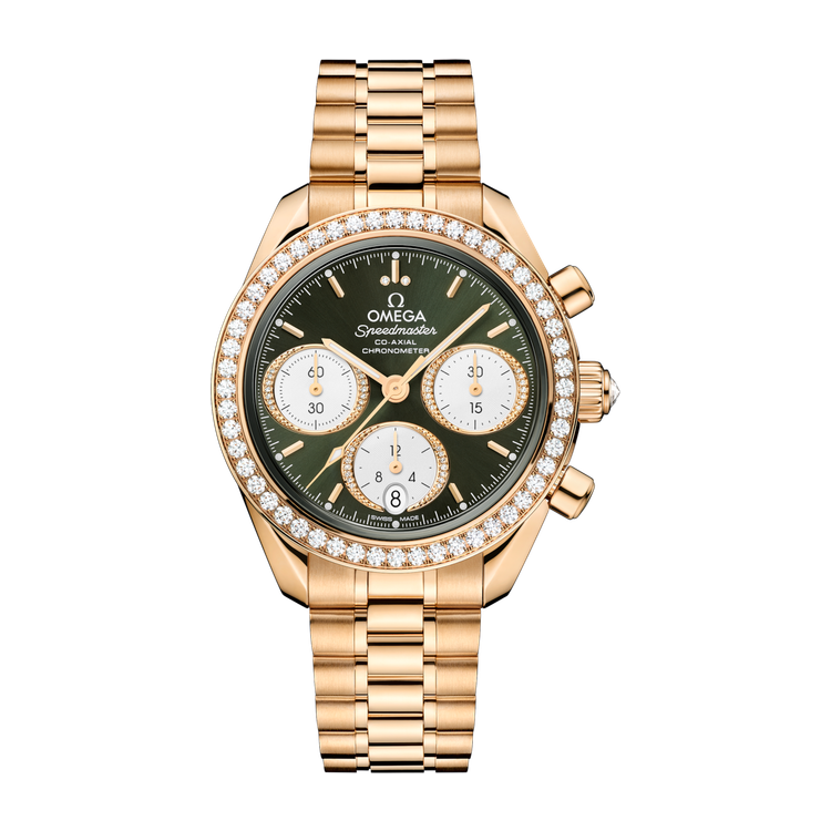 Omega Speedmaster 38 Green Yellow Gold 38mm