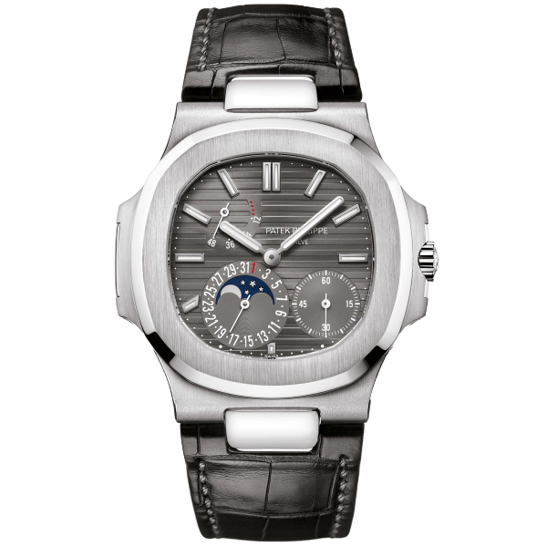 Patek Philippe Nautilus Grey White Gold Leather 40mm