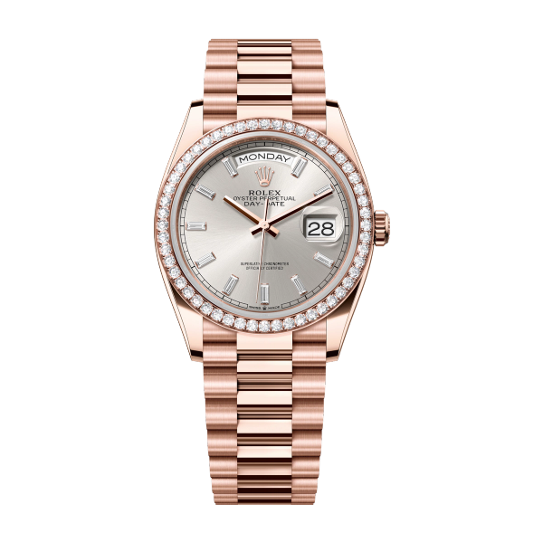 Rolex Day-Date 36 Silver Rose Gold 36mm
