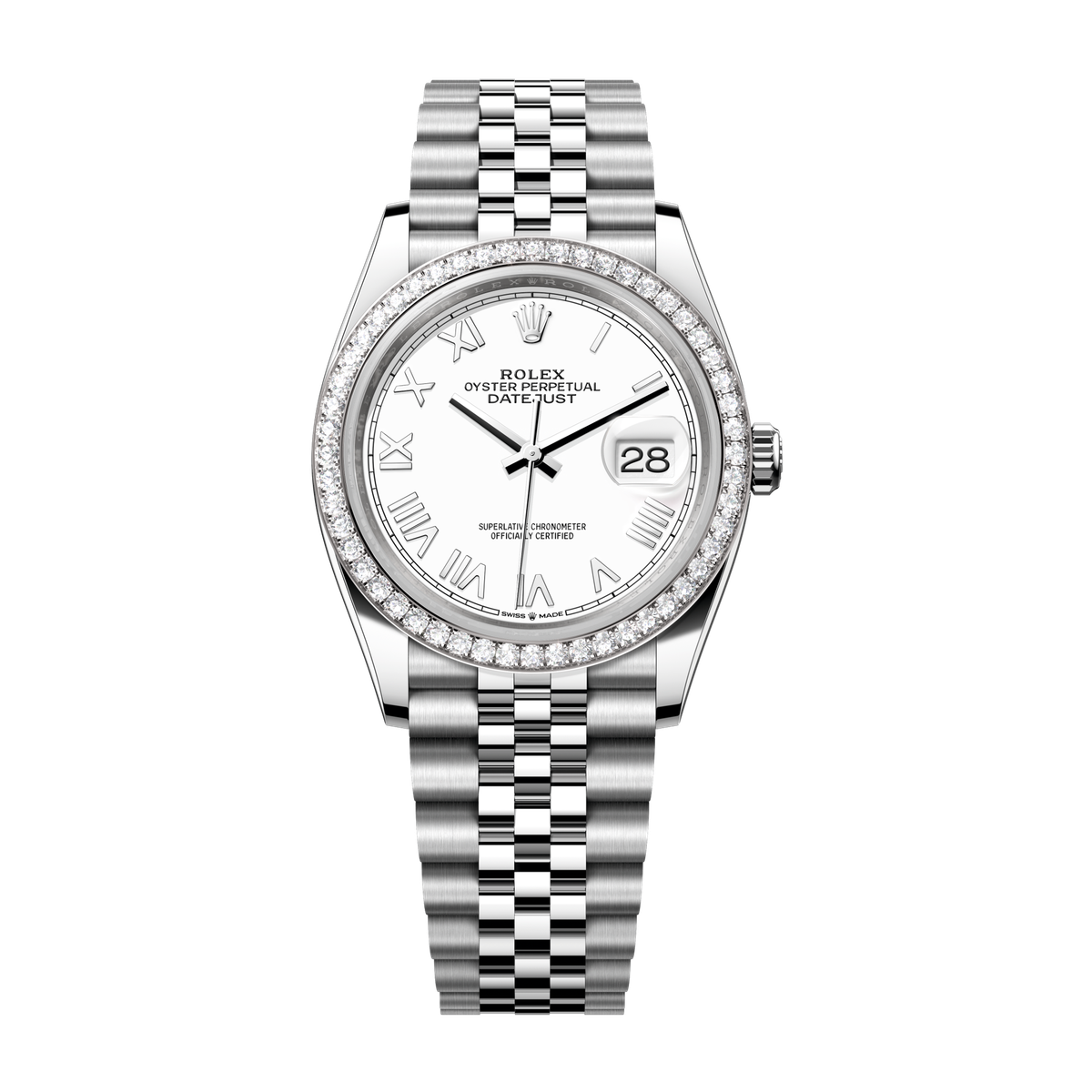 Rolex Datejust 36 White Steel & White Gold 36mm