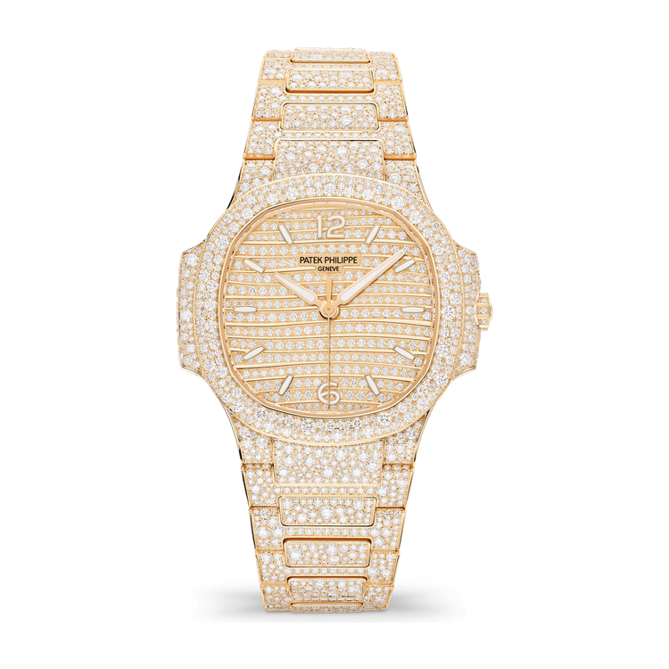 Patek Philippe Nautilus Diamond Pave Rose Gold 35.2mm