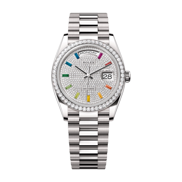 Rolex Day-Date 36 Diamond Pave White Gold 36mm