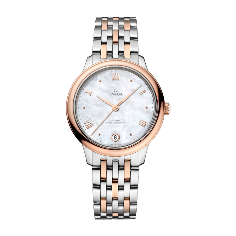 Omega De Ville Prestige White Two-Tone 34mm