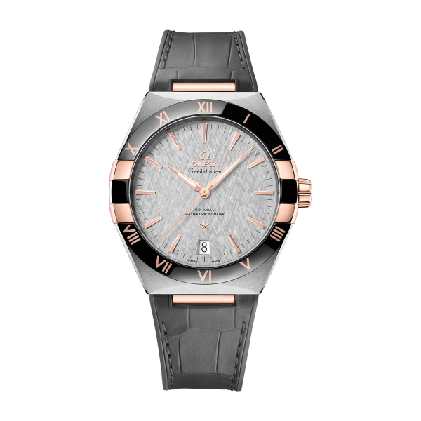 Omega Constellation Grey Two-Tone Alligator Leather 41mm
