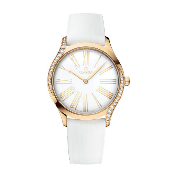Omega De Ville Trésor White Yellow Gold Rubber 36mm