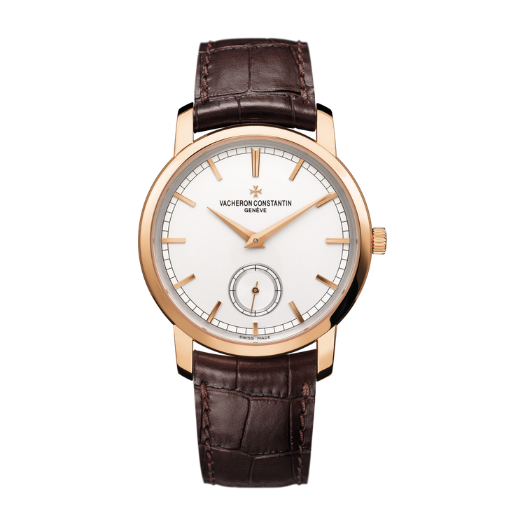 Vacheron Constantin Traditionnelle Manual-winding Silver Rose Gold Alligator Leather 38mm