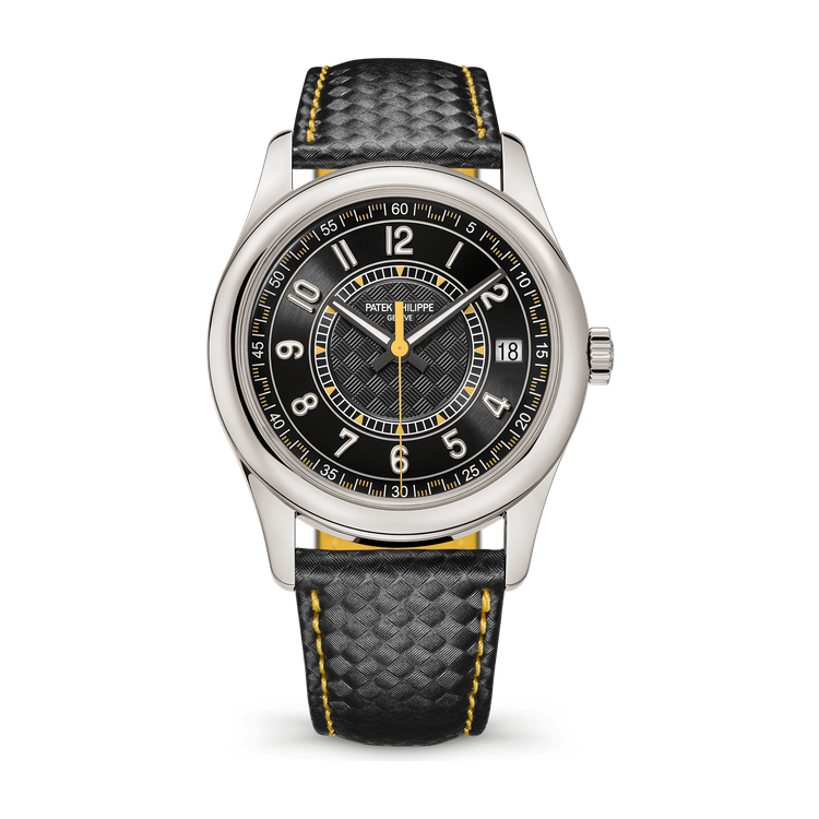 Patek Philippe Calatrava Black White Gold Leather 40mm