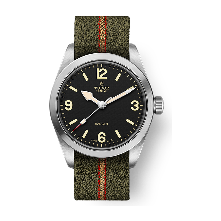 Tudor Ranger Black Steel Fabric 36mm