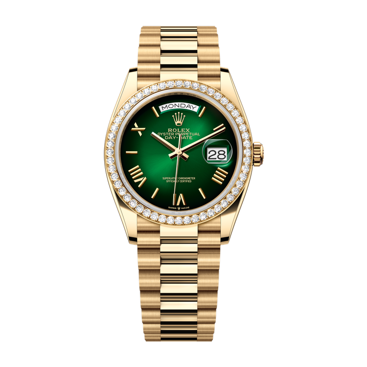 Rolex Day-Date 36 Green Yellow Gold 36mm