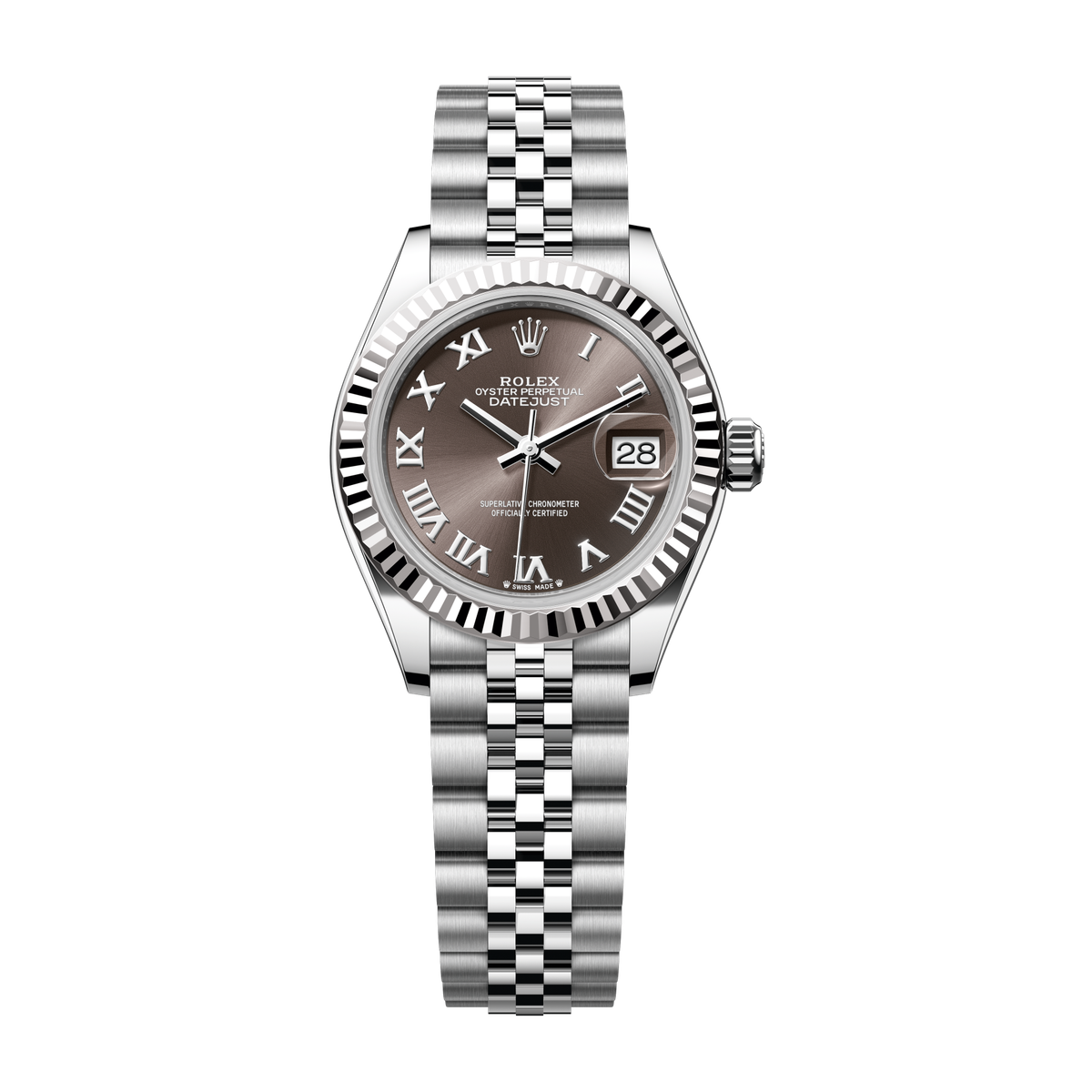 Rolex Lady-Datejust Dark Grey Steel & White Gold 28mm