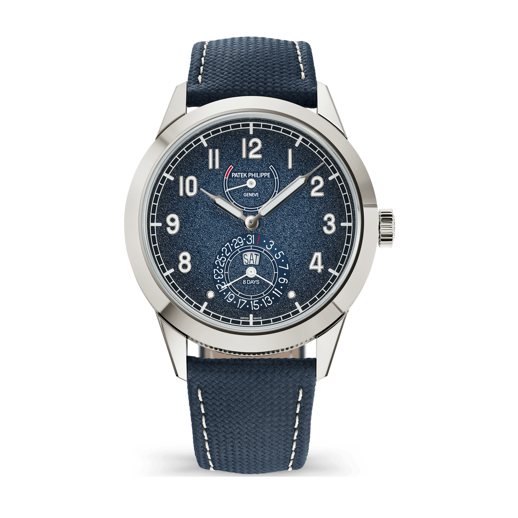 Patek Philippe Complications Blue White Gold Leather 41mm